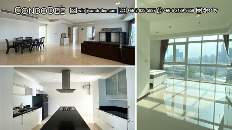 This large condo near BTS Ekkamai is available now in a popular Nusasiri Grand condominium on Sukhumvit 42 in Bangkok CBD