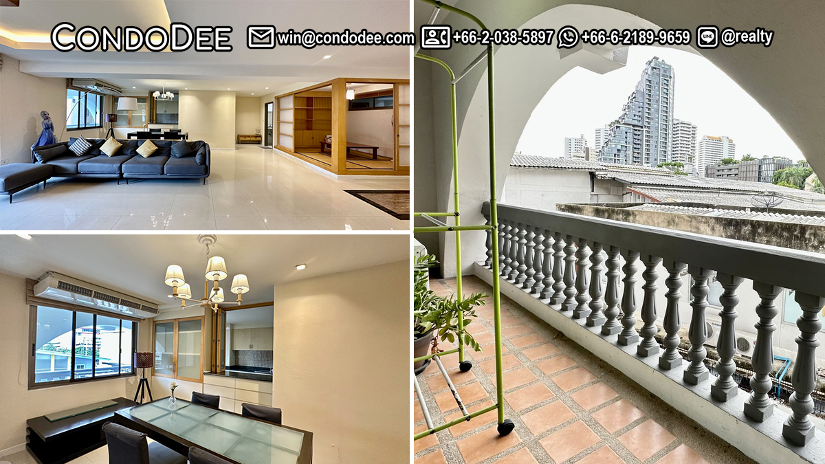 This large condo near BTS Phrom Phong is available now at a good price in a popular Royal Castle Sukhumvit 39 condominium in Bangkok CBD