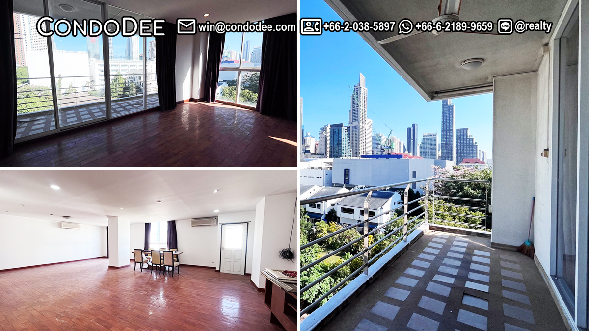 This large condo for renovation is available now at a very reasonable price in The Peak Sukhumvit 15 condominium near NIST International School in Asoke in Bangkok CBD