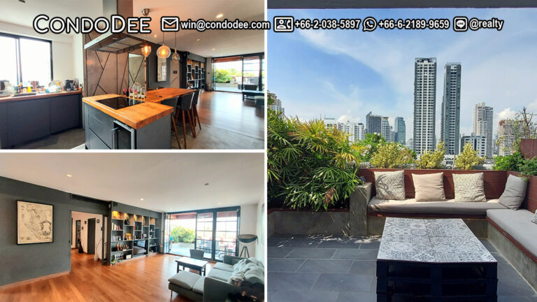 This large condo featuring a good-sized balcony with a private garden is available now in a popular D.S. Tower 2 Sukhumvit 39 condominium in Phrom Phong in Bangkok CBD