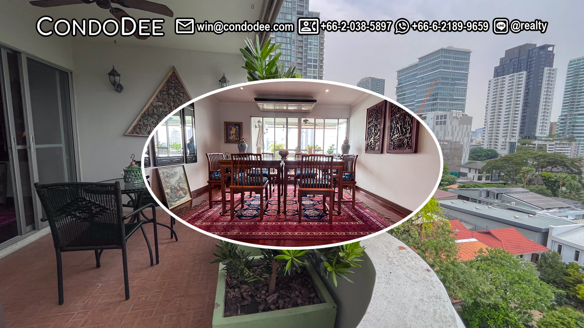 This large condo is located on Sukhumvit 61 in Ekkamai and it's available now for sale in Regent on the Park 2 condominium in Bangkok CBD
