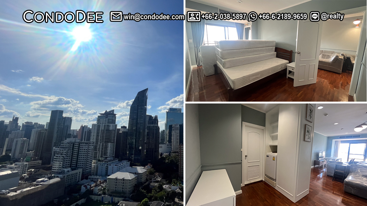 This larger 1-bedroom condo is available now in Citi Resort Sukhumvit 49 condominium near Smaitivej Sukhumvit Hospital in Bangkok CBD