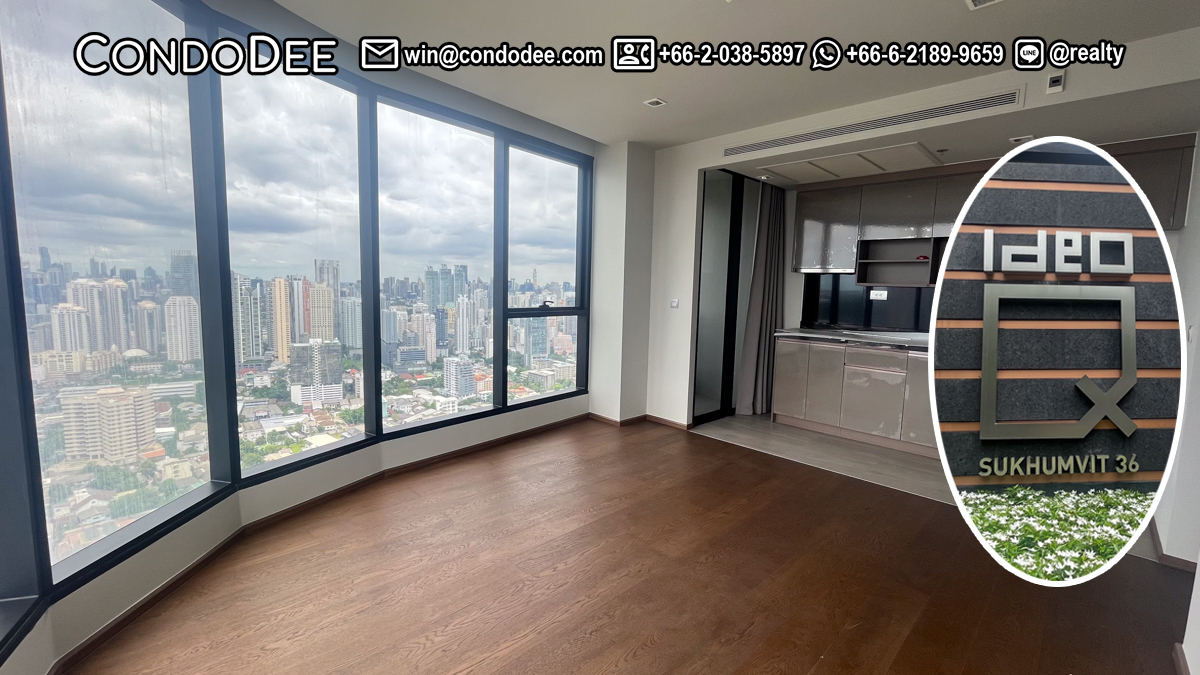 This larger new condo with 1 bedroom is available now in a luxury Ideo Q Sukhumvit 35 condominium near BTS Thonglor
