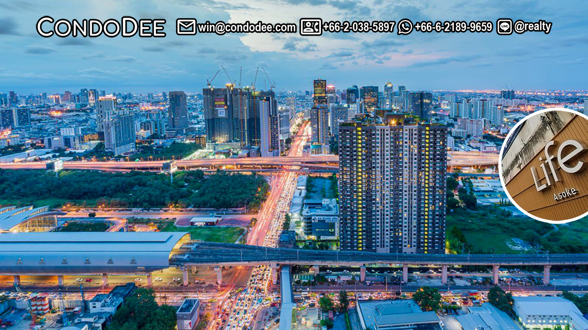 Life Asoke Phetchaburi condo for sale near Phetchaburi MRT and Makkasan Airport Rail Link is a high-rise apartment building that was constructed in 2018 by AP Thai - Asian Property Development Public Company.