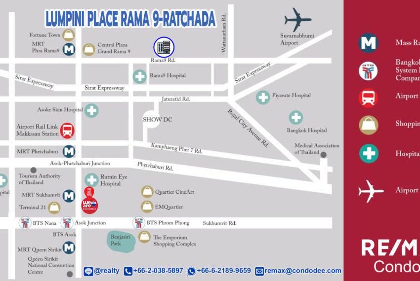 Lumpini Place Rama 9 - Ratchada - map