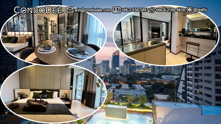 This condo near BTS Ploenchit is a luxury 2-bedroom property. It's available now at a reduced price in the Craft Ploenchit condominium on Wireless Road in Bangkok CBD
