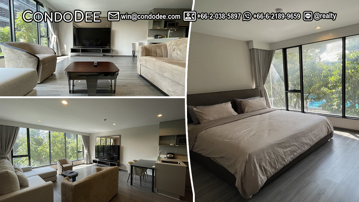This luxury 2-bedroom condo is available now in Ideo Mobi Sukhumvit 40 condominium near BTS Ekkamai in Bangkok CBD