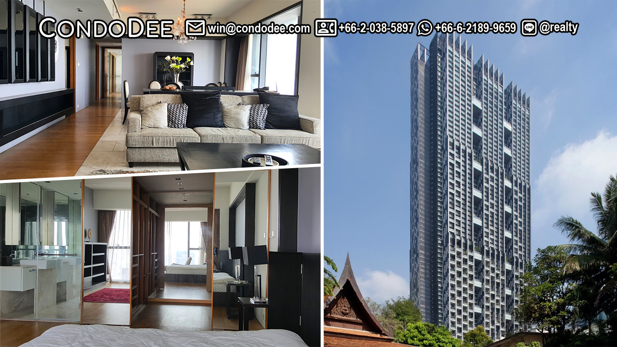 This luxury apartment in Sathorn on a high floor is available now in The Met condominium in Bangkok CBD