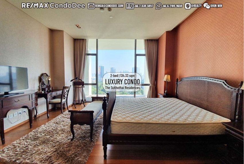 Luxury Bangkok Condo sale Sukhothai Residences - bedroom