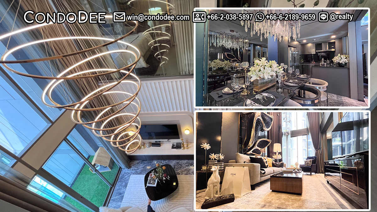 This luxury duplex is a pet-friendly condo available now at a special price at Ashton Residence 41 condominium in Bangkok CBD