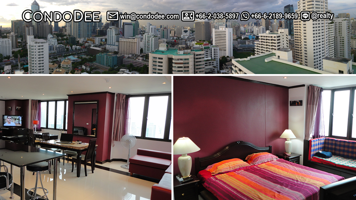 This Nana condo with an amazing view is available now in Omni Tower Sukhumvit Nana condominium on Sukhumvit 4 (Soi Nana) in Bangkok CBD