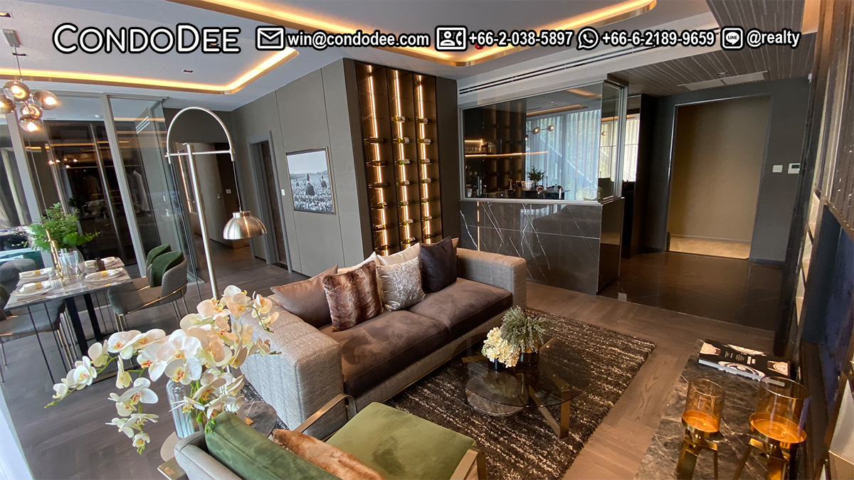 This new 2-bedroom luxury condo is available now at Walden Thonglor 8 condominium that will be completed at the end of 2022 or early 2023