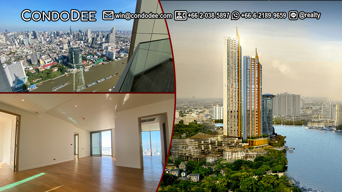 This new condo with a river view in ICONSIAM is available now on a high floor of Magnolias Waterfront super-luxury condominium in Bangkok