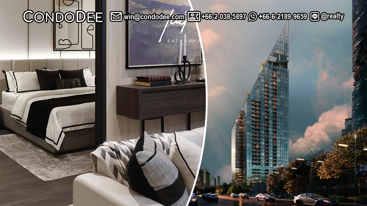 This new luxury condo in Sathorn is available now at a promotional price in Tait Sathorn 12 condominium that is almost completed and will be launched in Q3 2023.