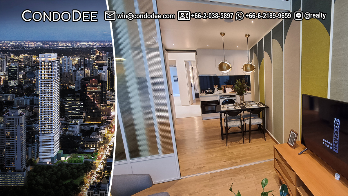 This new luxury condo in Thonglor is located in Noble Form condominium on Sukhumvit 55 (under constrution) and is available for off-plan purchase