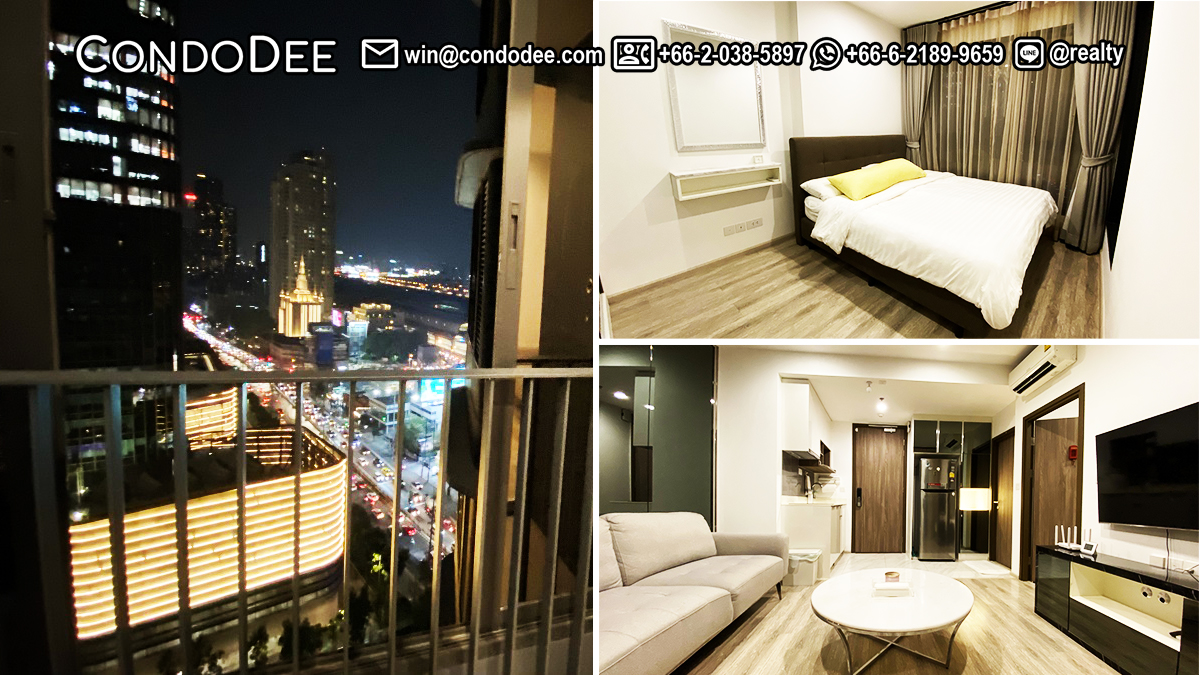 This small condo in Asoke near University is available now in the Ideo Mobi Asoke condominium located near MRT Phetchaburi