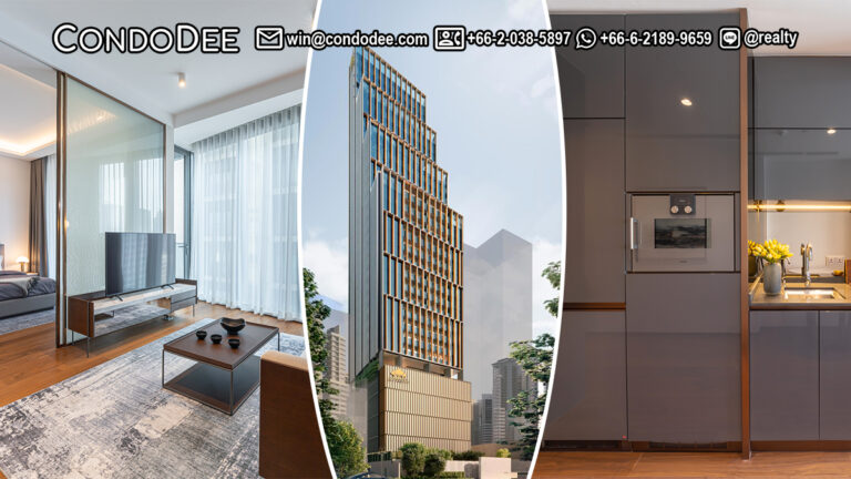 This super-luxury new condo with 1 bedroom is available in a brand new The Estelle Phrom Phong Sukhumvit condominium in Bangkok CBD