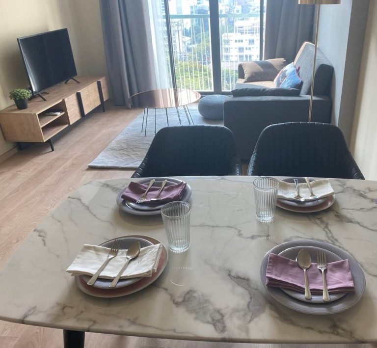 New 2-bedroom flat for rent - low floor - near Asoke BTS - Noble Recole condominium