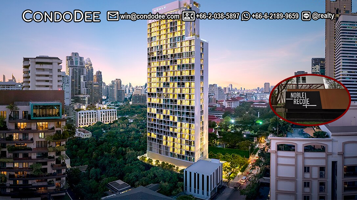 Noble Recole Sukhumvit 19 luxury Bangkok condo for sale near Asoke BTS was developed in 2018 by Noble Development PCL