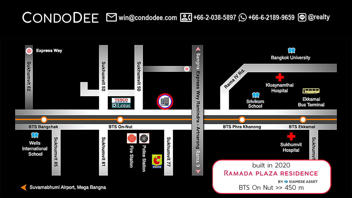 Ramada Plaza Residence Sukhumvit 48 Bangkok Branded Residence on Main Sukhumvit Road near BTS On Nut
