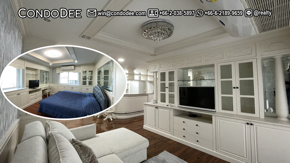 This renovated condo features European style and it's available now at a reasonable price in Le Premier 2 Sukhumvit 59 condominium near BTS Thonglor in Bangkok CBD