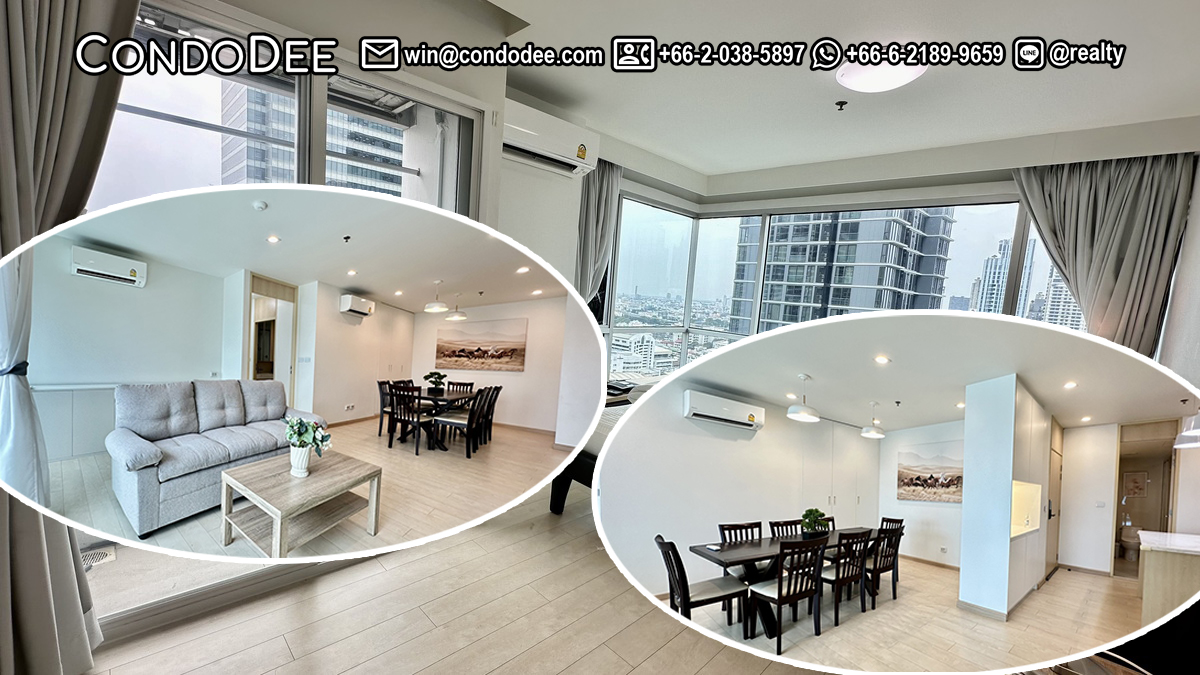 This renovated condo in Silom features a nice modern design and it's available now for sale in the Silom Suite condominium near BTS Saint Louis in Bangkok CBD