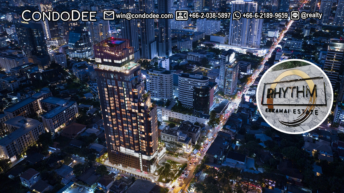 Rhythm Ekkamai Estate luxury condo for sale in Bangkok CBD was developed by AP Thailand PCL and completed in 2022