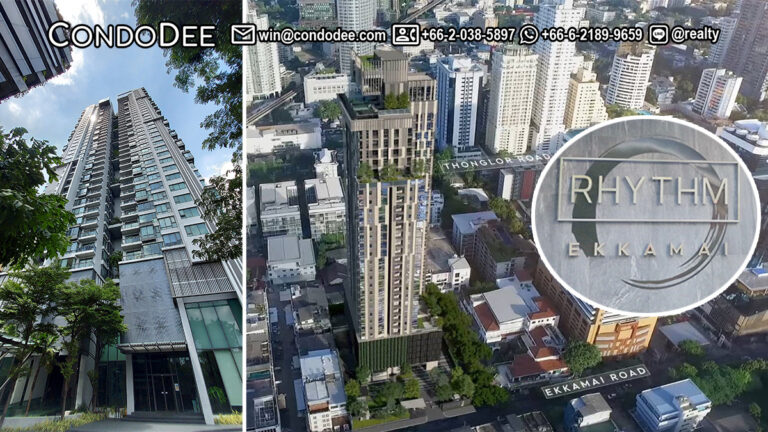 Rhythm Ekkamai condo for sale on Sukhumvit 63 in Bangkok CBD is a luxury real estate near BTS Ekkamai that was developed by AP (Thailand) PCL and completed in 2018