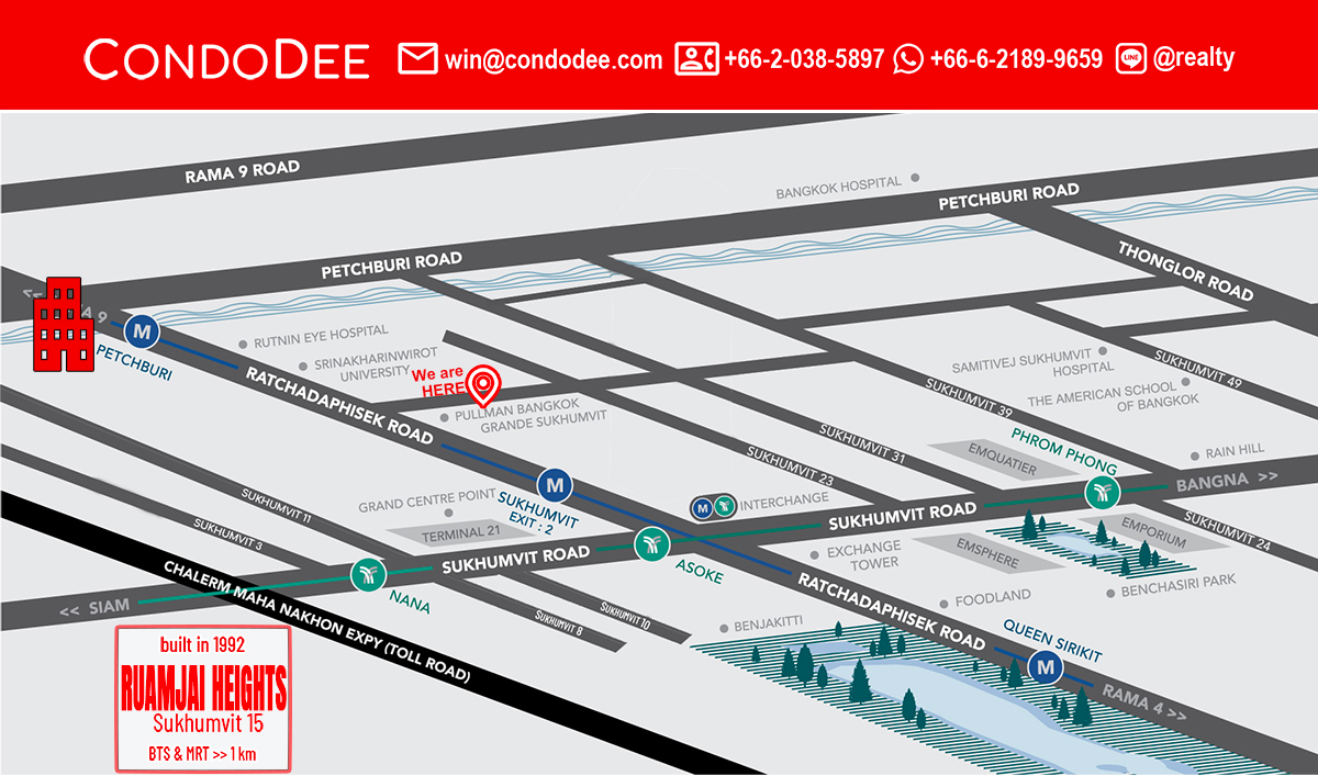 Ruamjai Heights Sukhumvit 15 Condominium Near NIST School