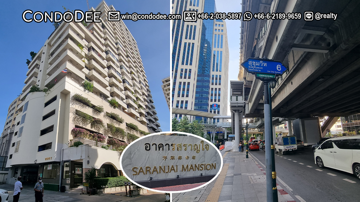 Saranjai Mansion Sukhumvit 6 condo for sale near Nana BTS in Bangkok was built in 1992
