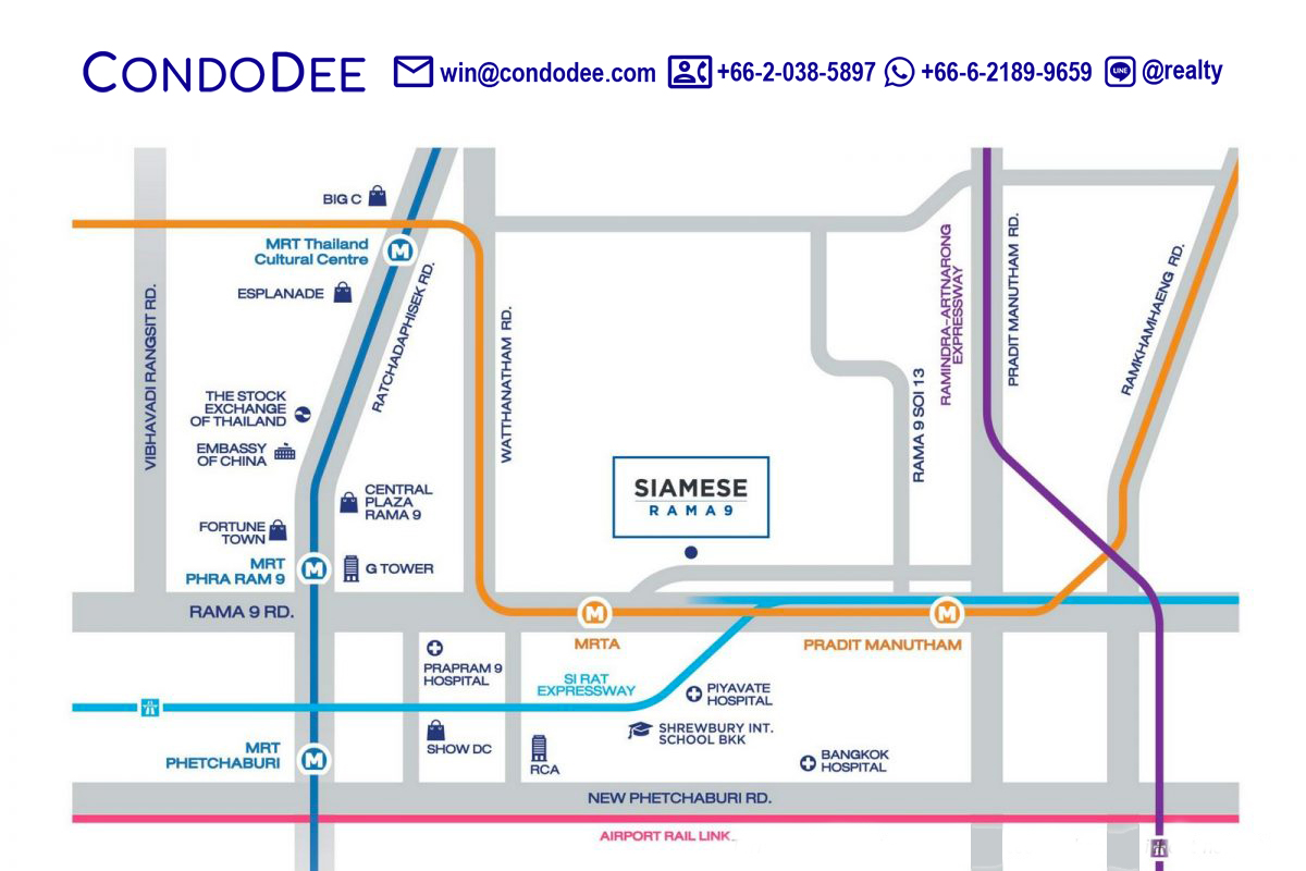 Siamese Rama 9 - Landmark@MRTAStation - Cassia Rama 9 is an off-plan Bangkok condo for sale with branded hotel management