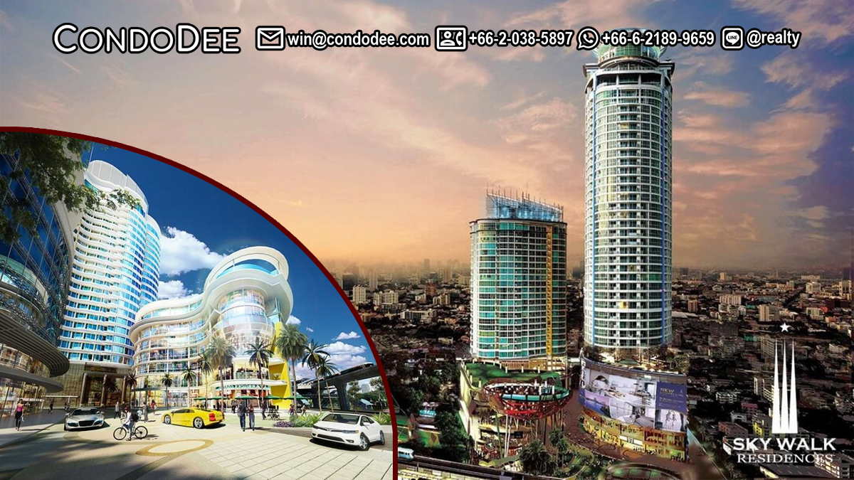 Sky Walk Sukhumvit Phra Khanong condo for sale in Bangkok is the tallest building on Sukhumvit road (50 floors)