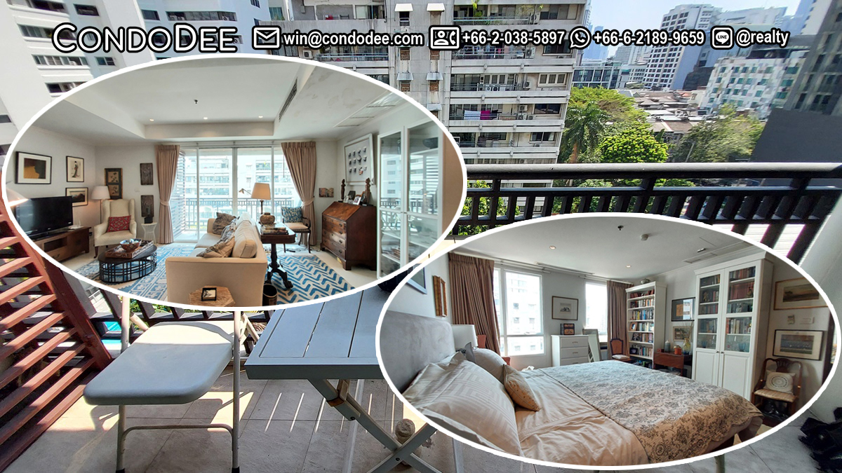 This spacious 1-bedroom condo on Sukhumvit 11 is available now at a reasonable price in a popular The Oleander condominium near BTS Nana in Bangkok CBD