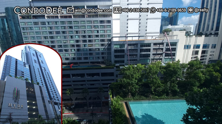 This Sukhumvit condo with a pool view is available now in Hyde Sukhumvit 13 near BTS Nana