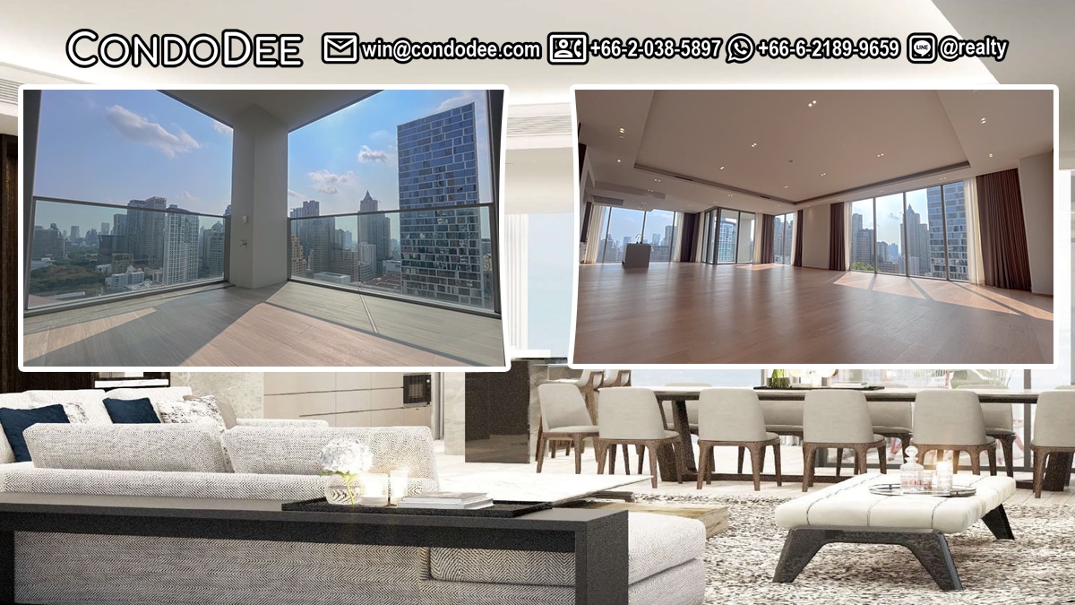 This super-luxury penthouse is a unique property located just near BTS Chidlom and it's available now at a promotional price with CondoDee