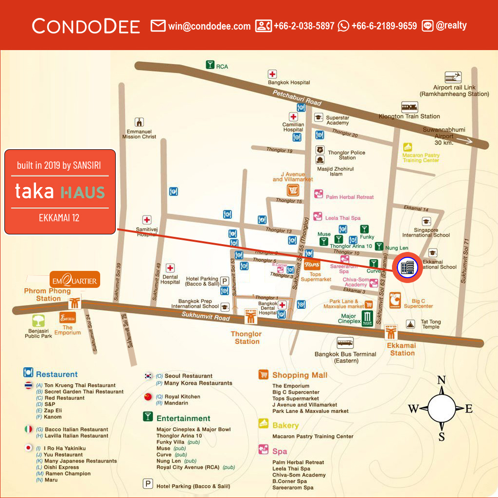 Taka Haus Ekamai 12 condo for sale in Bangkok is a low-rise apartment project that was developed by Sansiri PCL in 2019