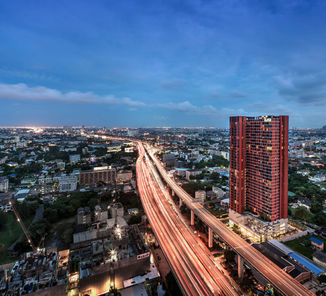 The BASE Garden Rama 9 Condominium - drone view