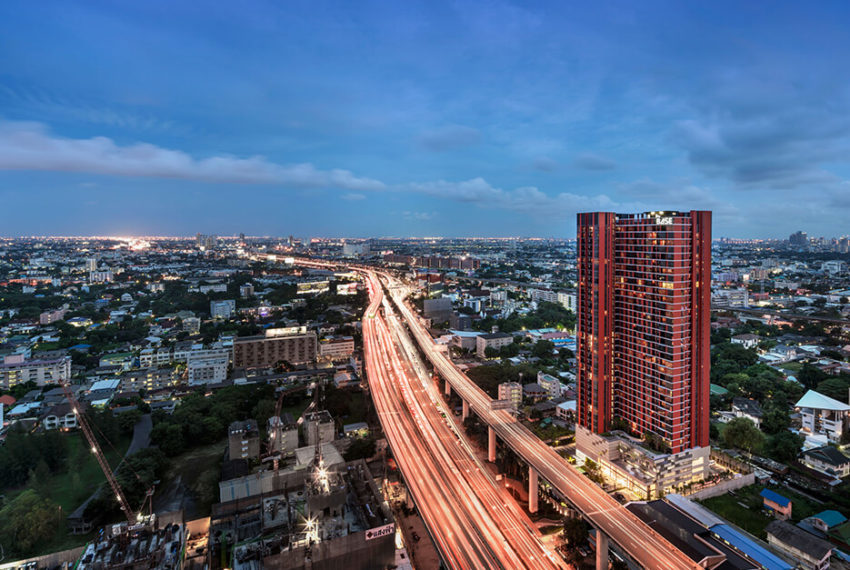 The BASE Garden Rama 9 Condominium - drone view