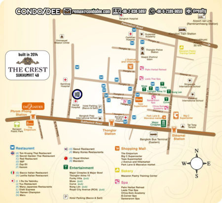 The Crest Sukhumvit 49 Condo Sale map