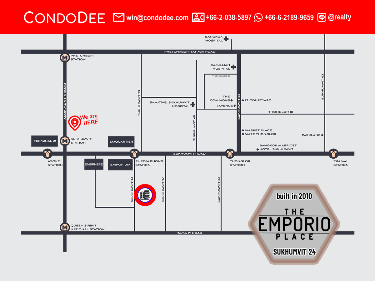 The Emporio Place Luxury Condominium in Sukhumvit 24 in Phrom Phong