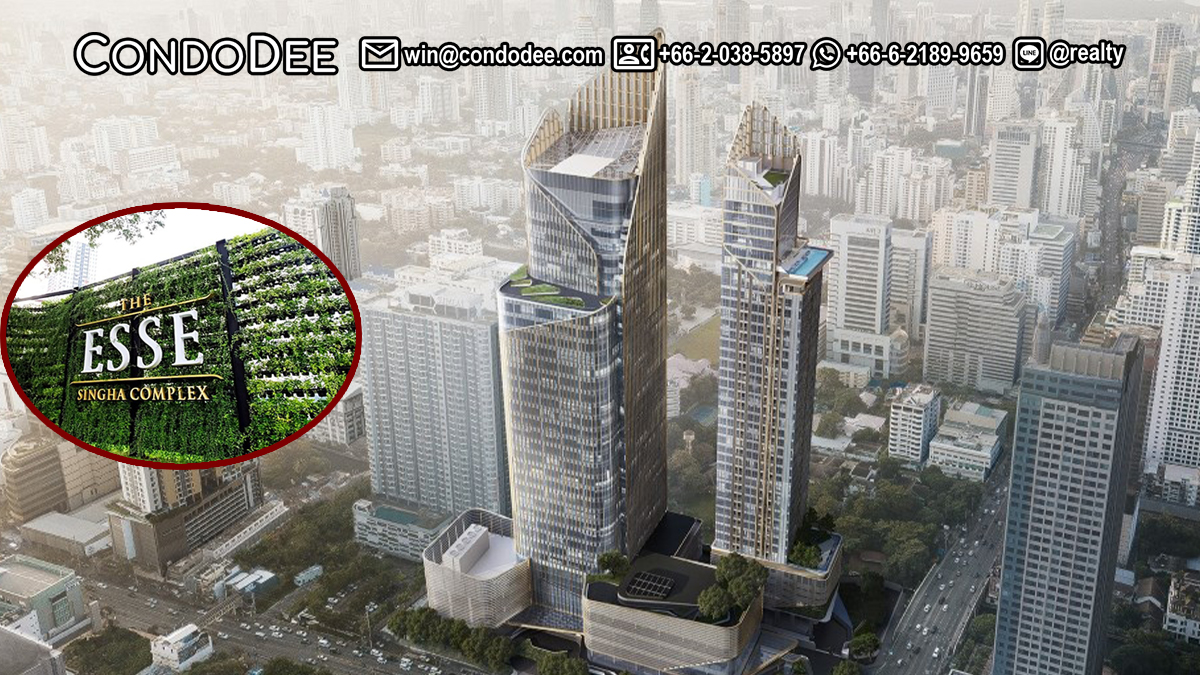 The Esse at Singha Complex Phetchaburi is a Bangkok luxury condo for sale that was built in 20220 by Singha Estate