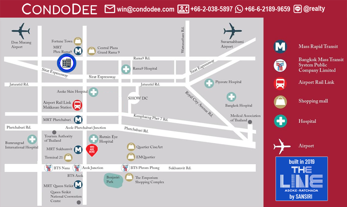 The Line Asoke Ratchada Condo Near MRT Rama 9