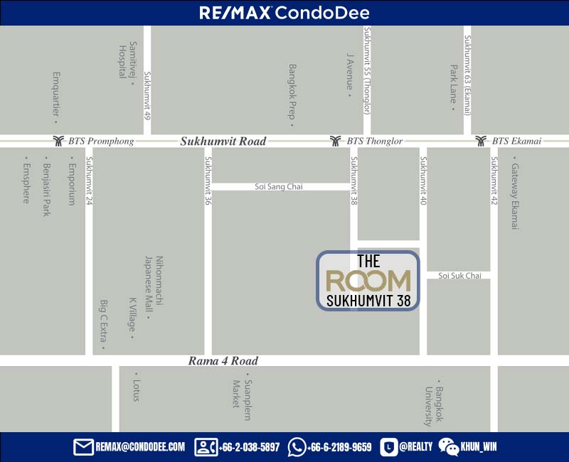 The Room Sukhumvit 38 Condo Sale - map