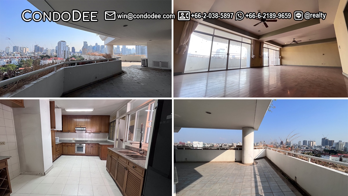 This unique large condo with a huge balcony is located in Ekkamai and it's available now for sale at an attractive price