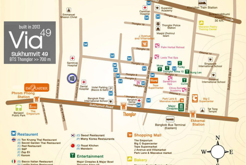 VIA 49 Condo Sale Sukhumvit 49 Bangkok - map