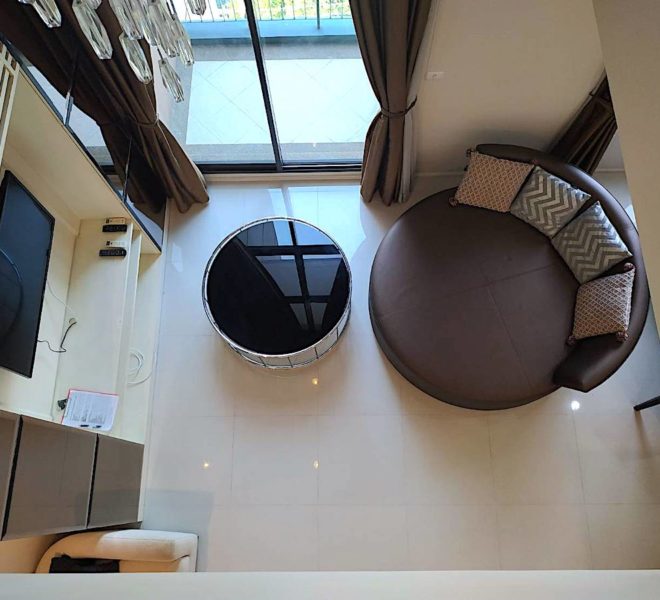 Duplex Condo For Rent in Asoke - High Floor - Villa Asoke Condominium