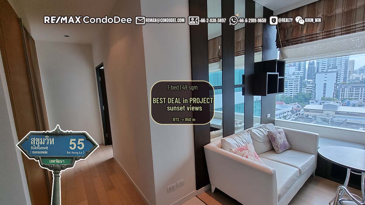 Bangkok condo for sale in Thonglor - 1 bedroom - mid-floor - Best Deal in Eight Thonglor Residence