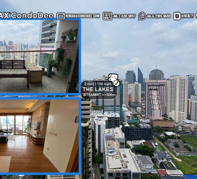 Luxury Bangkok apartment for sale near BTS Asoke - 2-bedroom - high floor - The Lakes