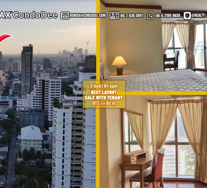 Bangkok condo for sale near BTS Prompong for sale - 2-bedroom - nice view - Waterford Diamond Tower