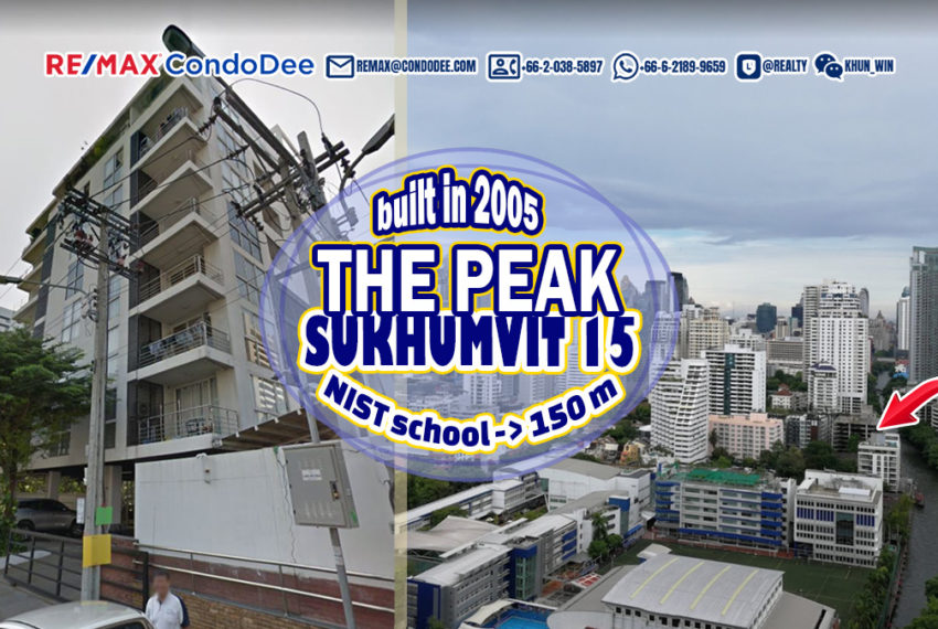 The Peak Sukhumvit 15 Bangkok Condominium Near NIST School and Canal